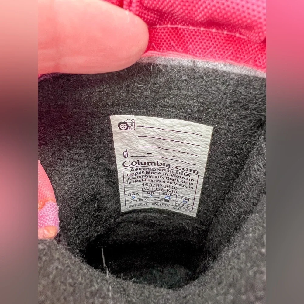 Columbia Girl Winter Snow Boots Black Pink